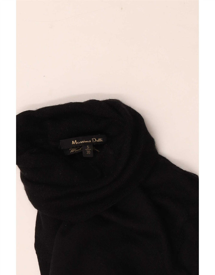 Женский джемпер с высоким воротником Massimo Dutti UK 8, маленький черный