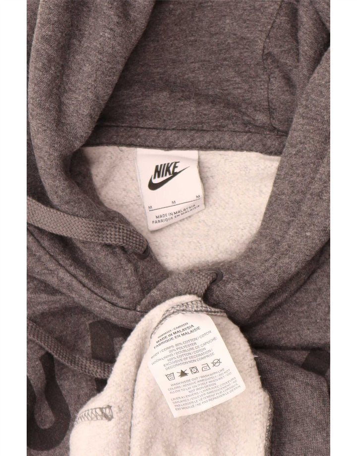 Мужской джемпер с капюшоном с рисунком Nike Purdue, хлопковый цвет среднего серого цвета