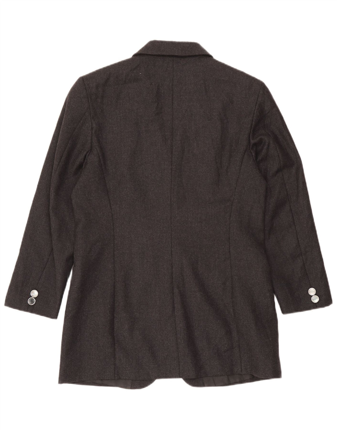 Винтажный женский удлиненный пиджак на 3 пуговицах, Великобритания, 14, средний серый цвет