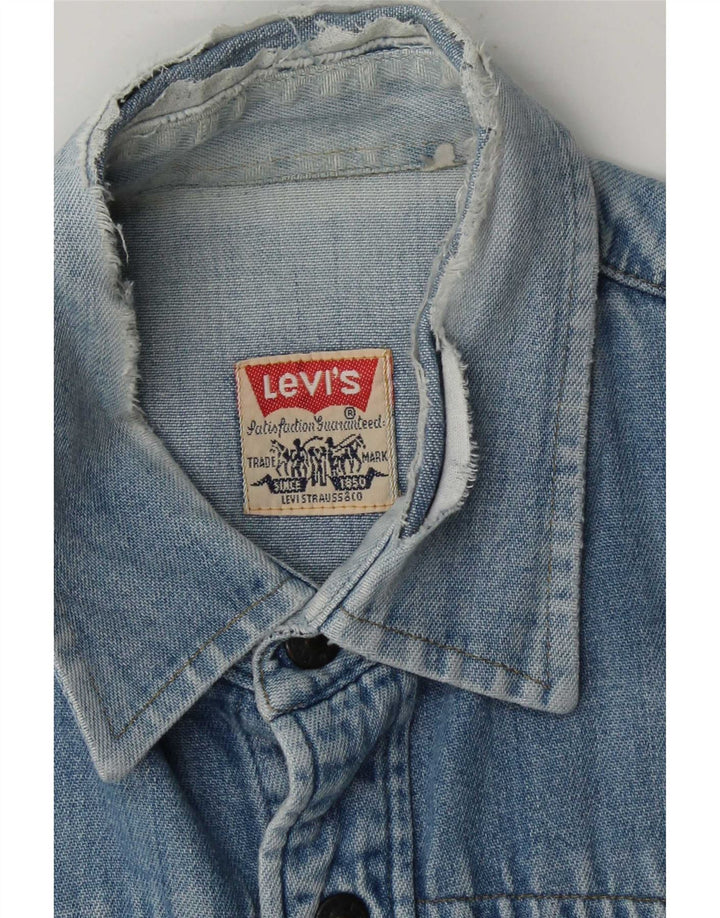 Мужская джинсовая рубашка без рукавов Levi's, маленькая синяя