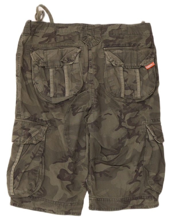 Мужские шорты-карго Superdry Medium W32 Хаки, камуфляжный хлопок, хлопок