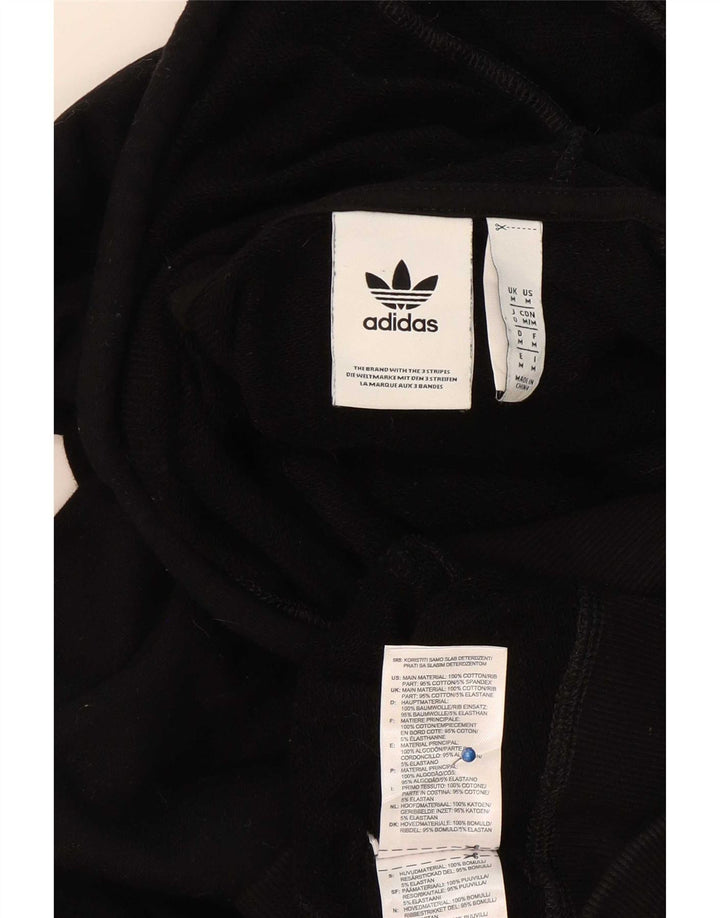 Мужской джемпер с капюшоном Adidas среднего размера, черный, хлопок