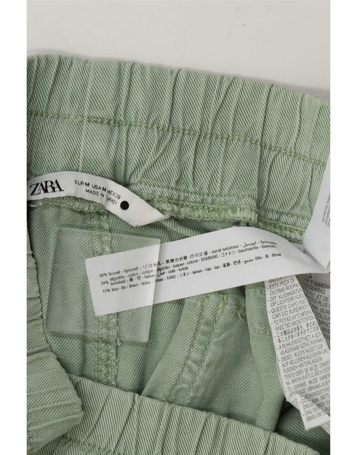 Женские джоггеры Zara Medium W28 L27, зеленые лиоцелловые брюки