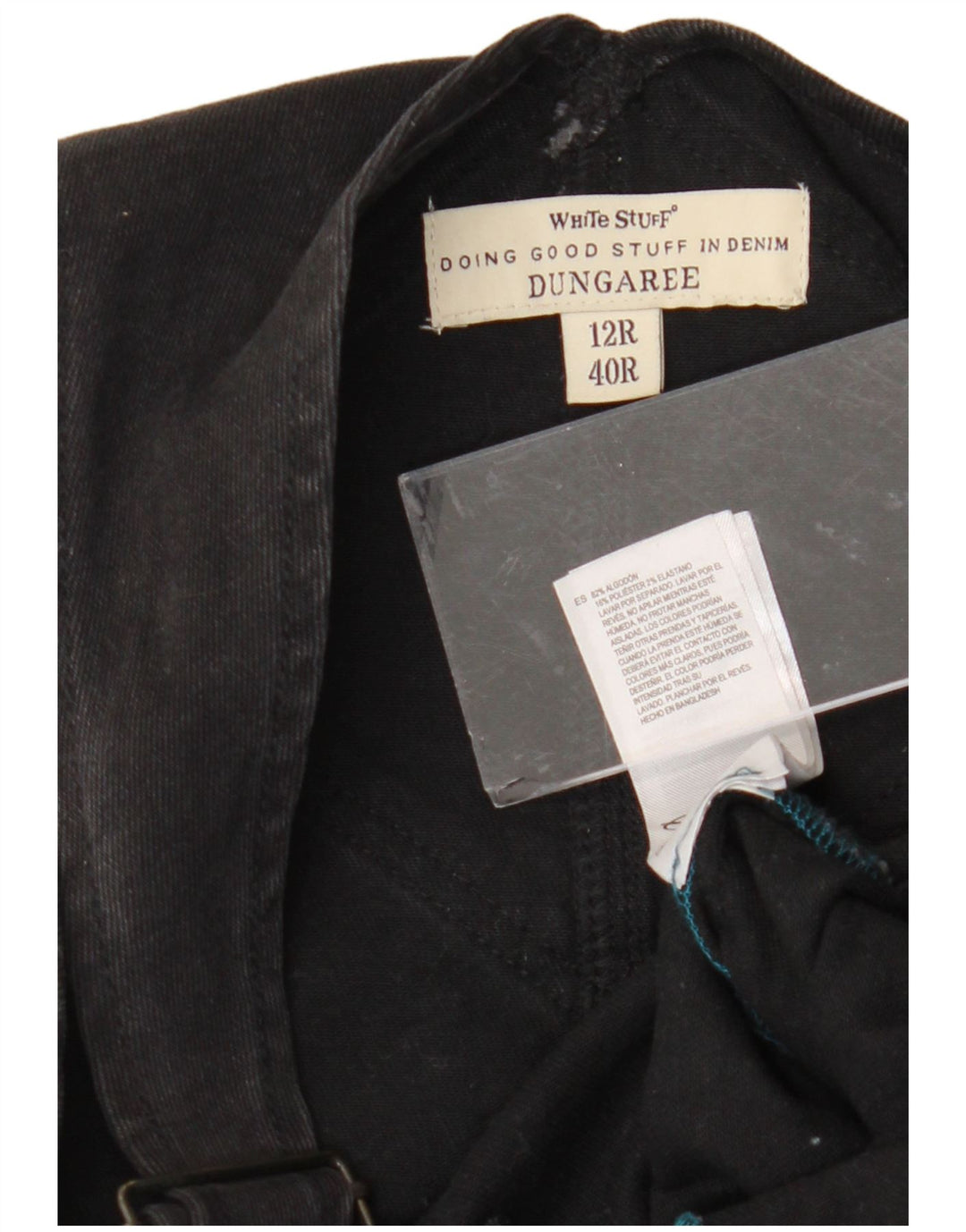 Женские комбинезоны WHITE STUFF Узкие джинсы США 12, большие размеры W36 L27, черный хлопок