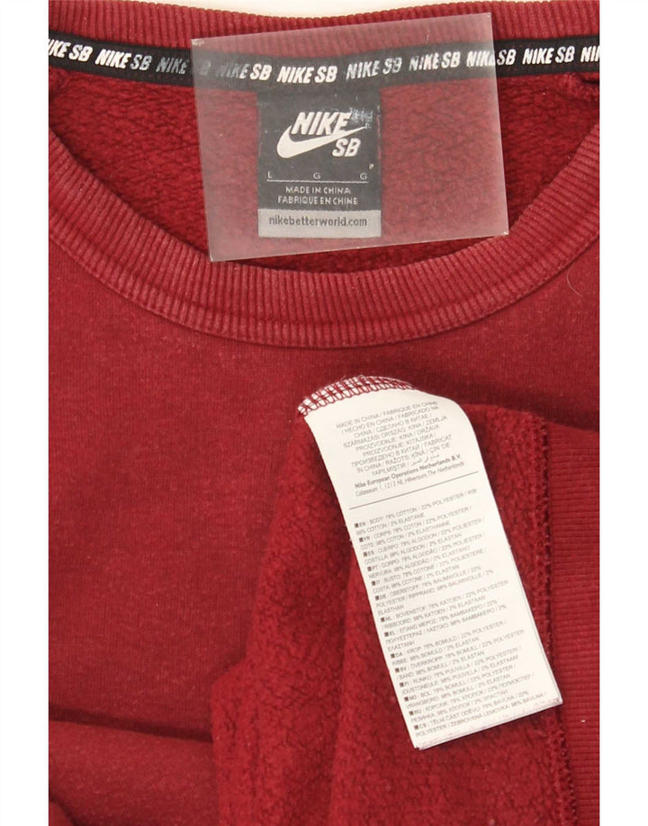 Мужской свитшот Nike, большой бордовый хлопок, джемпер