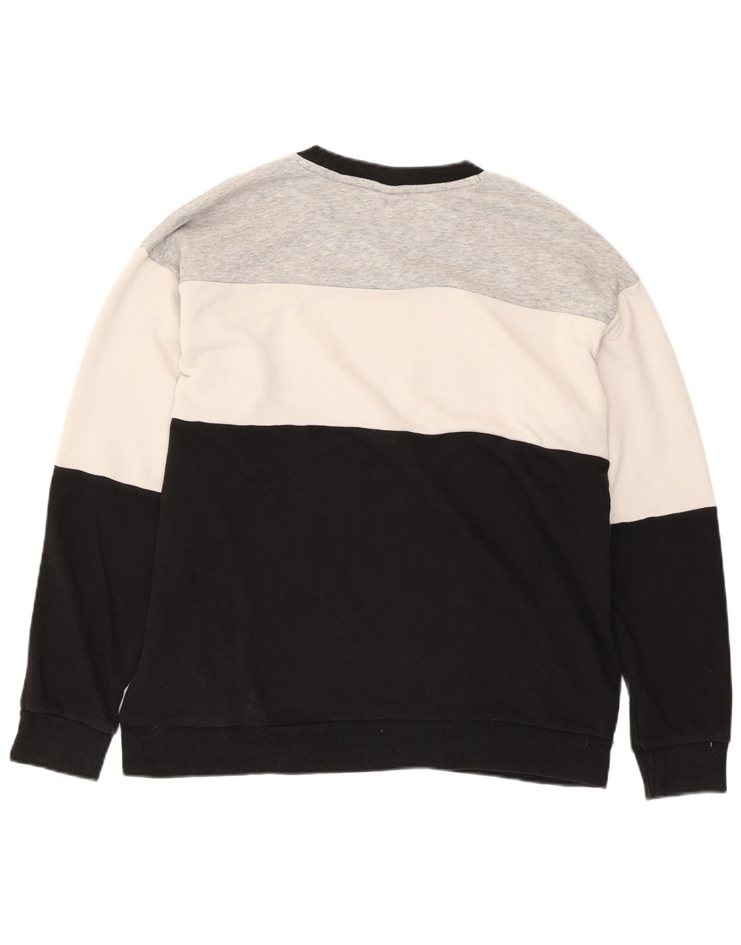 Женский свитер PUMA с графическим рисунком UK 14, большой черный с цветными блоками