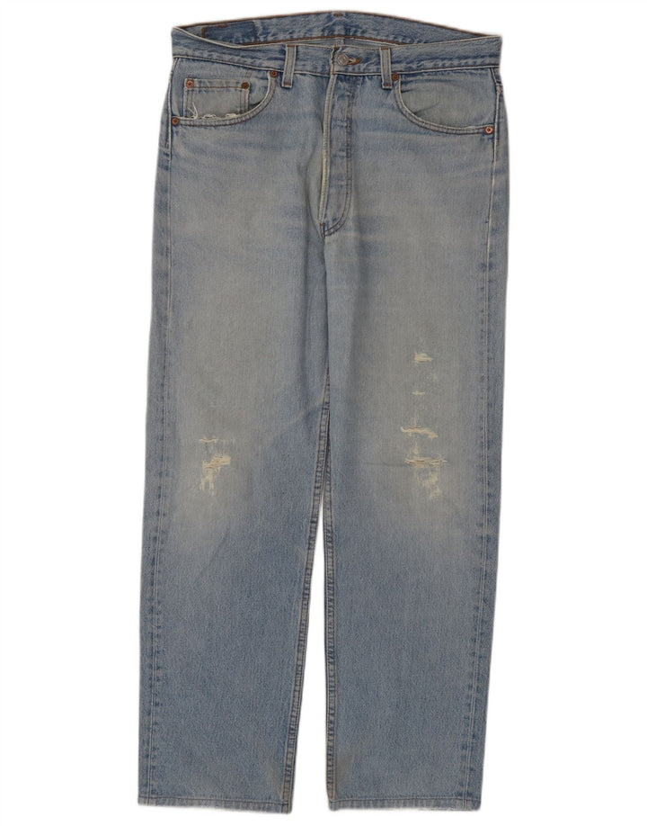 Мужские прямые джинсы Levi's 501 W34 L29, синий хлопок