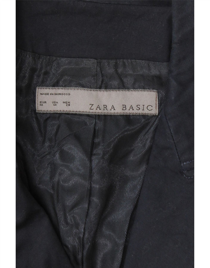 Женский пиджак на 1 пуговице Zara UK 12, средний темно-синий