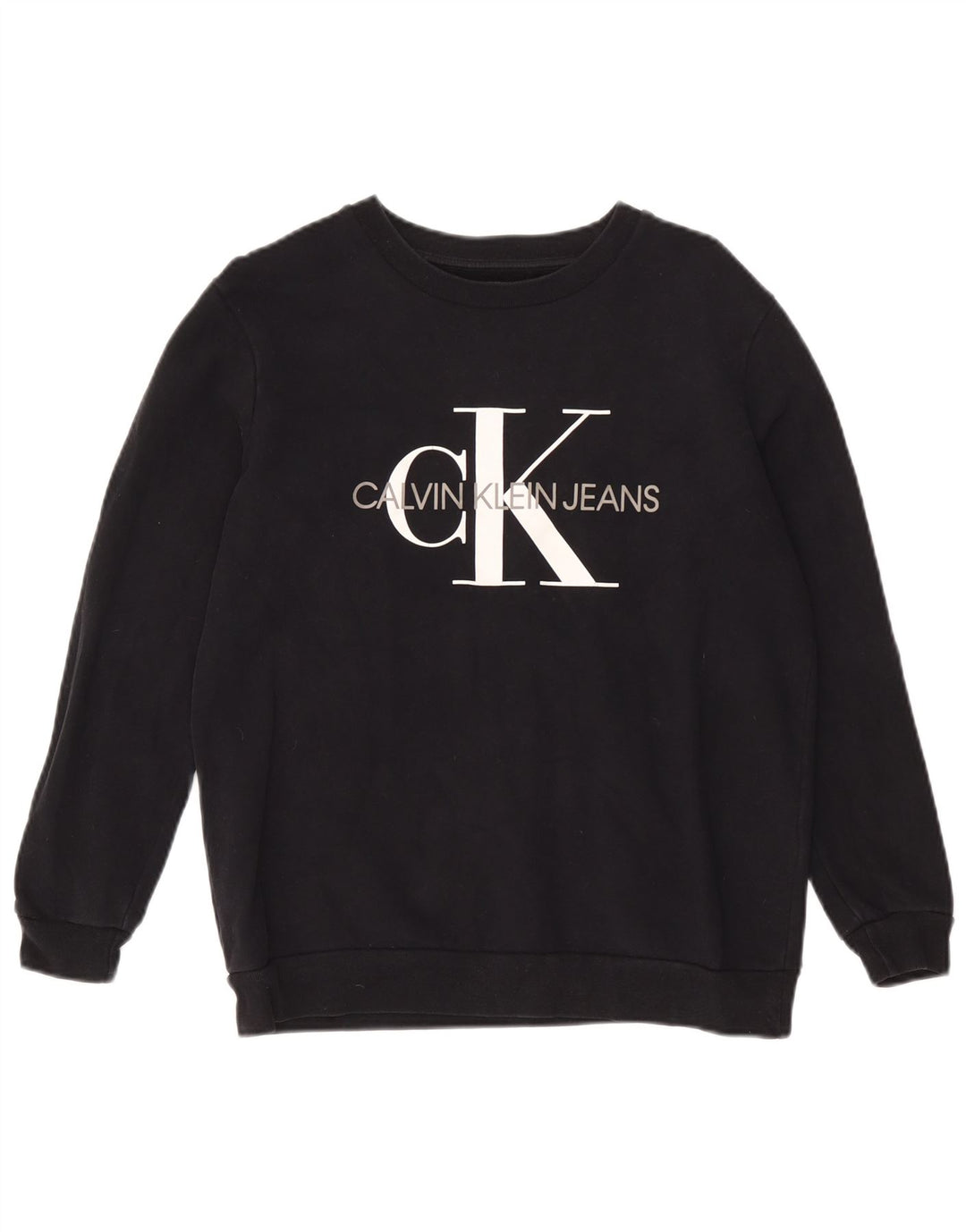 Женский свитер с рисунком Calvin Klein Jeans UK 12, средний черный
