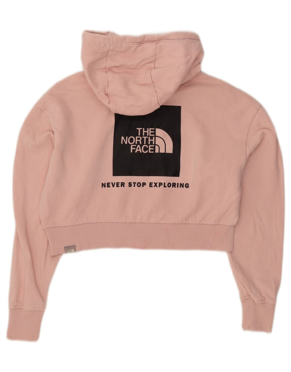 Женский укороченный джемпер с капюшоном и рисунком The North Face, UK 10, маленький розовый