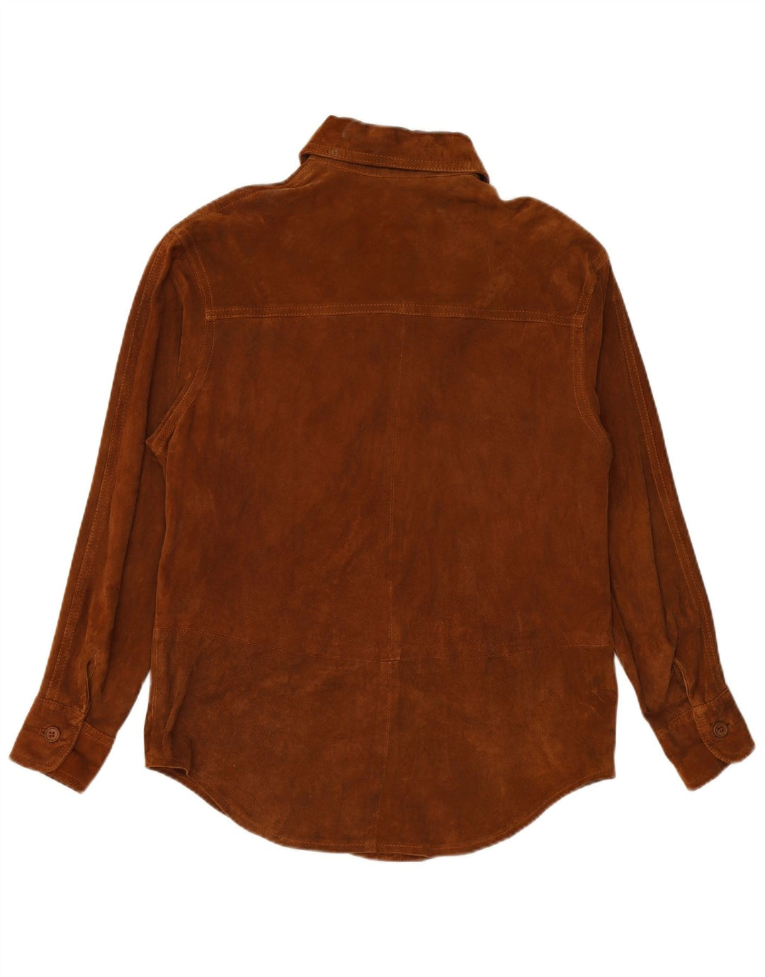 Женская замшевая рубашка VINTAGE UK 16, большая коричневая