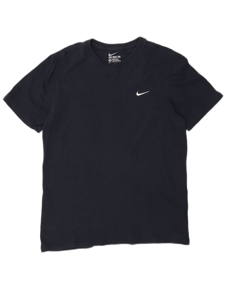 Мужская футболка спортивного кроя Nike среднего размера, темно-синяя