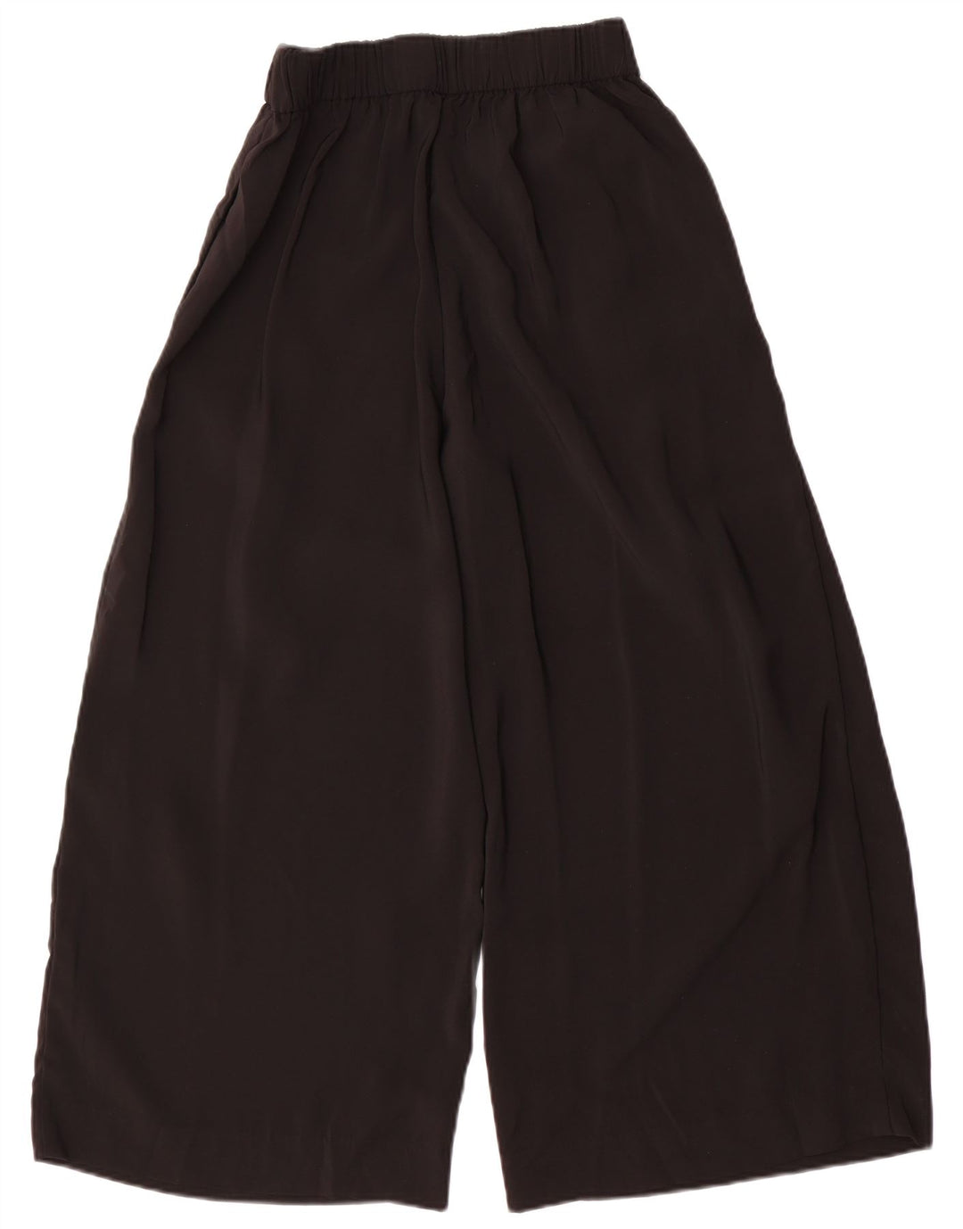 Женские укороченные широкие брюки Zara Medium W30 L24, черные, полиэстер