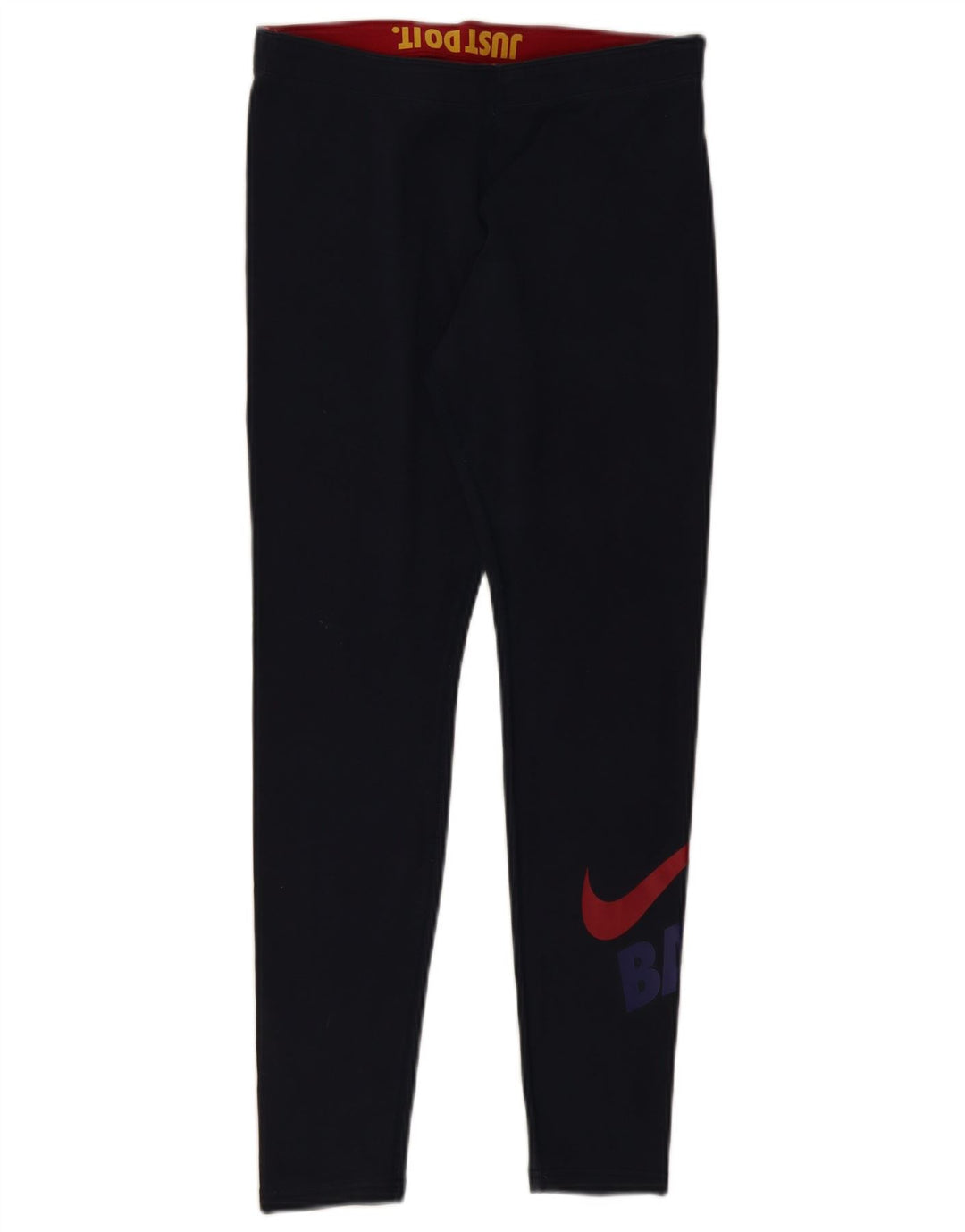 Женские леггинсы с рисунком NIKE UK 12, средний размер, темно-синий, хлопок