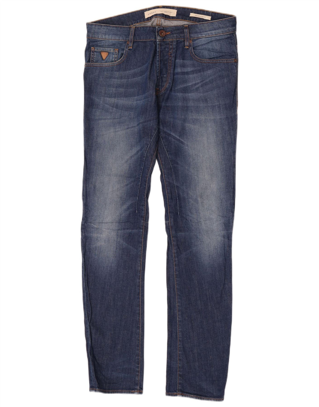 Мужские узкие джинсы Guess W32 L34 синие, хлопок