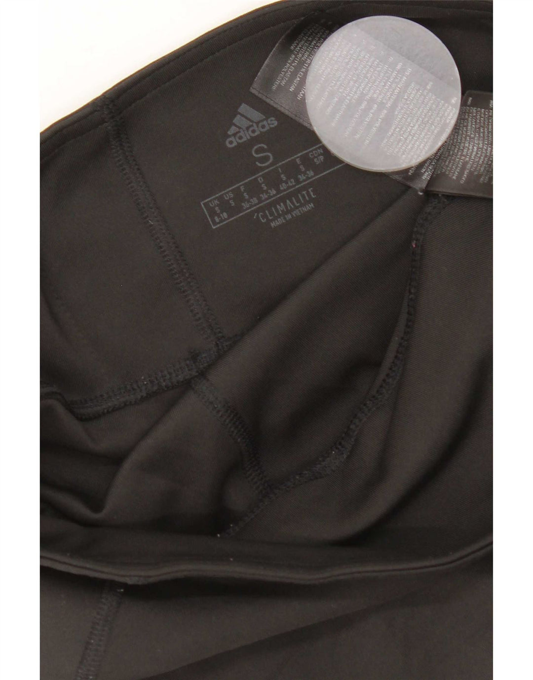Женские леггинсы-капри Adidas Climalite UK 8/10, маленькие черные из полиэстера