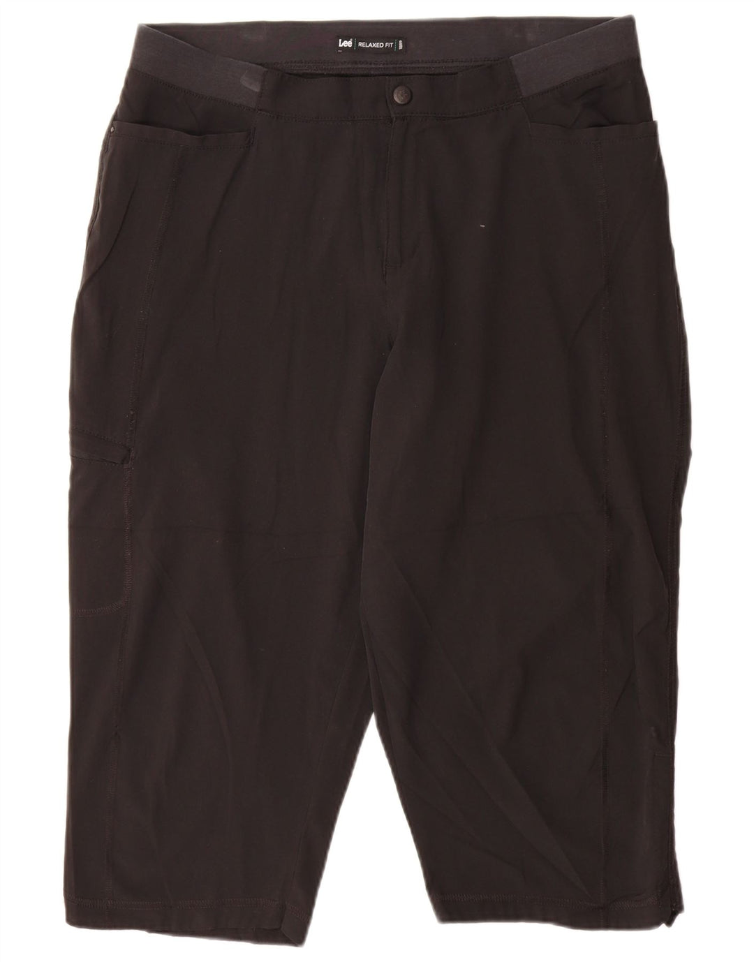 Женские капри свободного покроя LEE США 14 XL W34 L20 черные