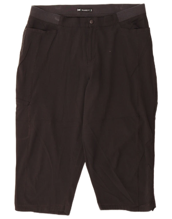 Женские капри свободного покроя LEE США 14 XL W34 L20 черные