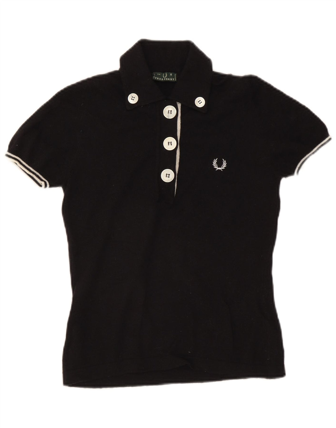 Рубашка поло женская FRED PERRY UK 10, маленькая, черная