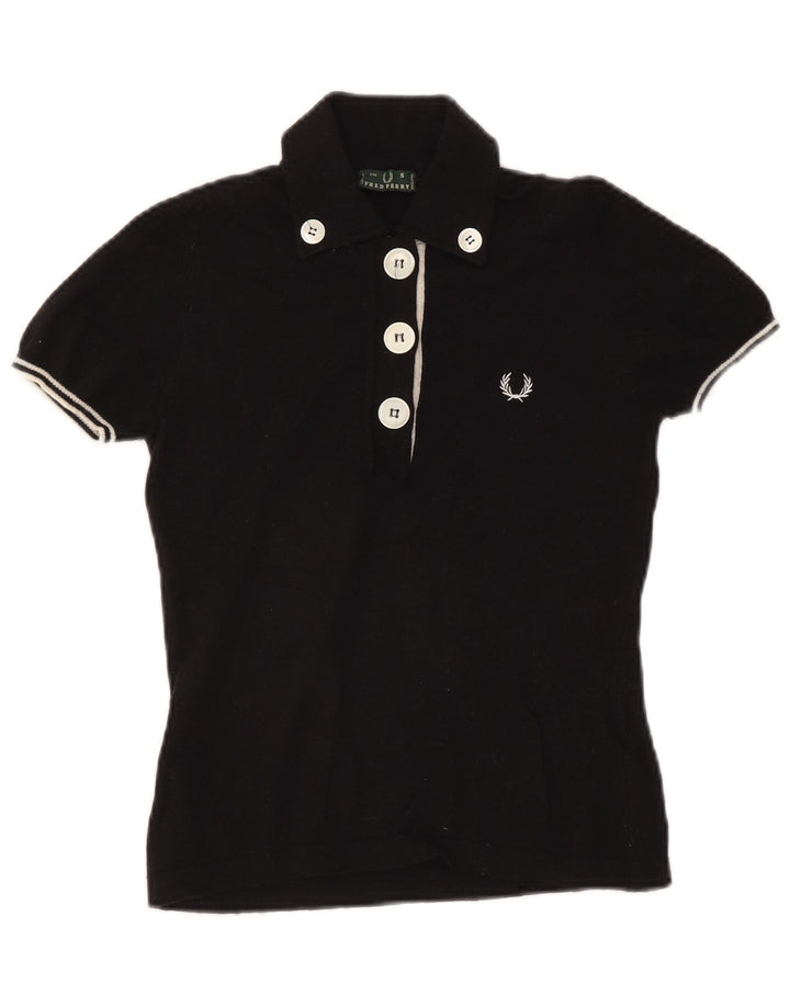 Рубашка поло женская FRED PERRY UK 10, маленькая, черная