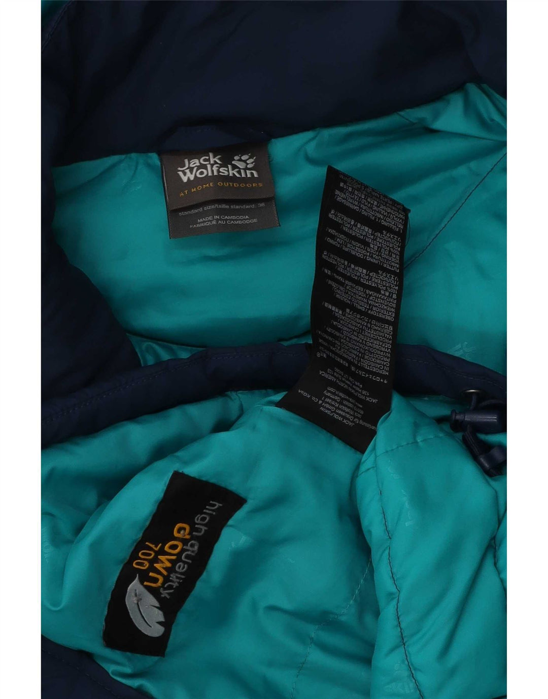 Женская стеганая куртка с капюшоном Jack Wolfskin, Великобритания, маленький размер 8/10, темно-синий, полиэстер