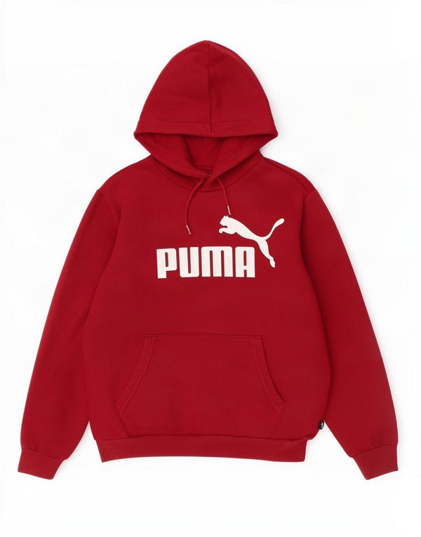 Женский джемпер с капюшоном Puma Oversized с рисунком UK 10, маленький бордовый хлопок