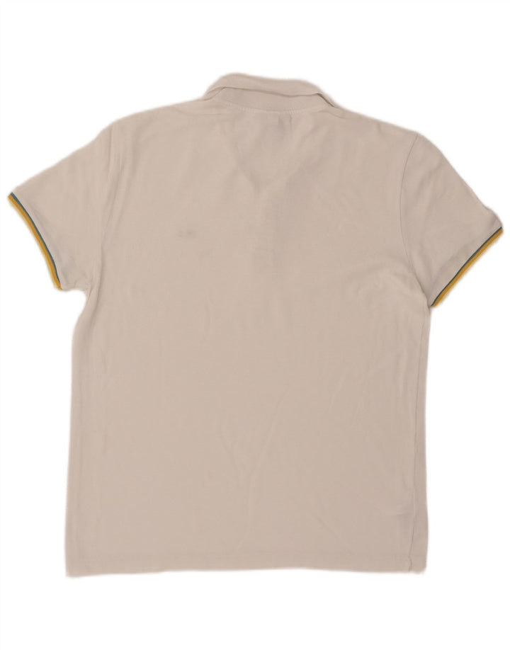 Мужская рубашка-поло приталенного кроя Lacoste, размер 5, большой белый хлопок