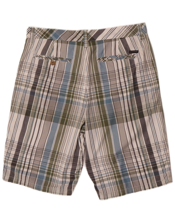 Мужские шорты чинос Quiksilver W34, хлопок, большая разноцветная клетка