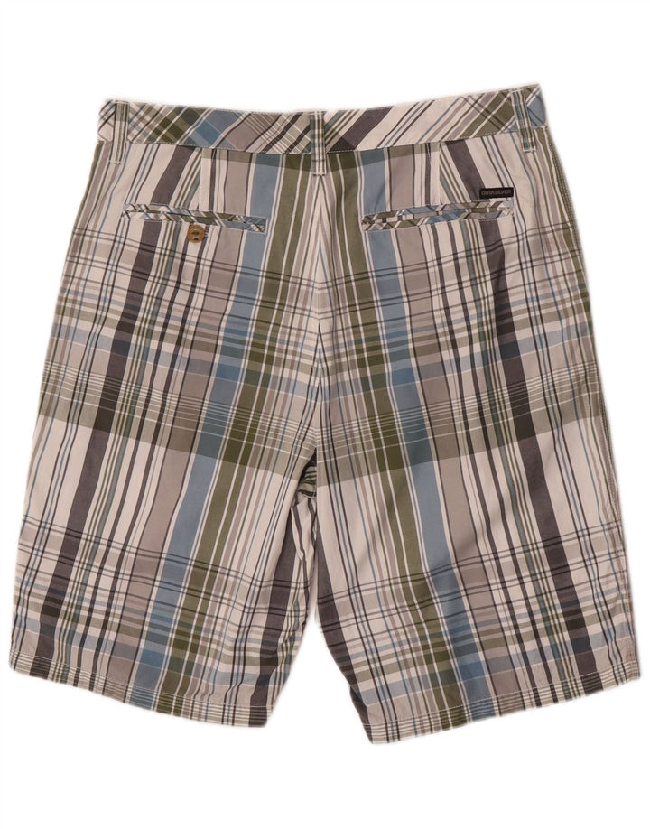 Мужские шорты чинос Quiksilver W34, хлопок, большая разноцветная клетка