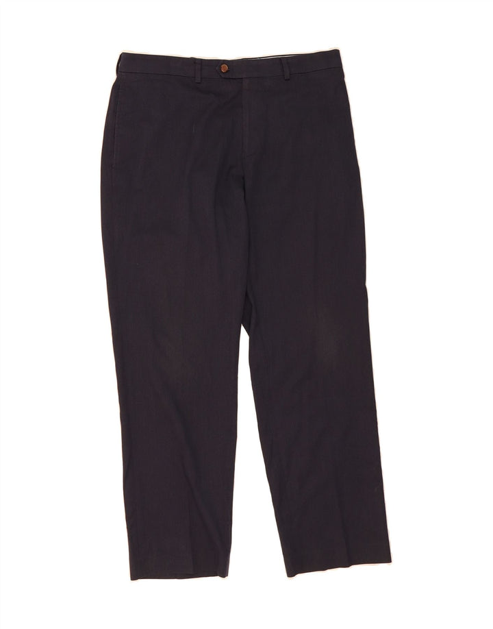 RALPH LAUREN Mens Straight Suit Trousers W34 L30 Navy Blue Polyester Vintage Ralph Lauren and Second-Hand Ralph Lauren from Messina Hembry 