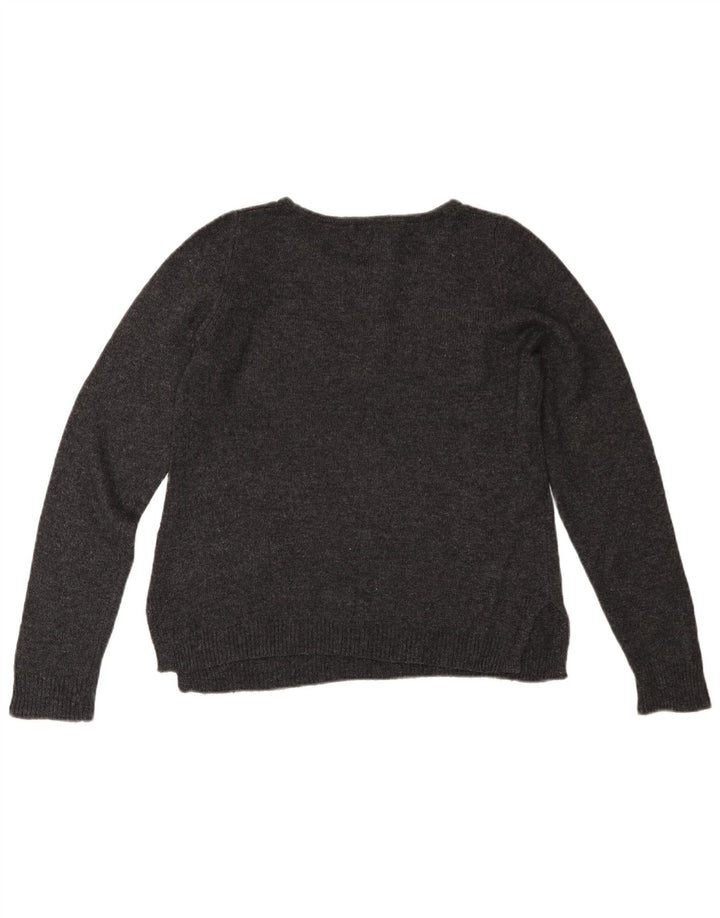 Женский джемпер с вырезом «лодочка» MONSONON UK 12, хлопковый средний серый цвет