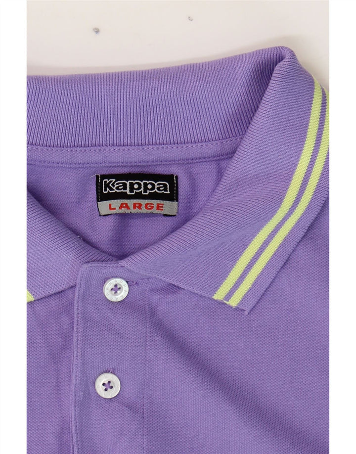 KAPPA Mens Polo Shirt Large Purple Cotton Vintage Kappa and Second-Hand Kappa from Messina Hembry 
