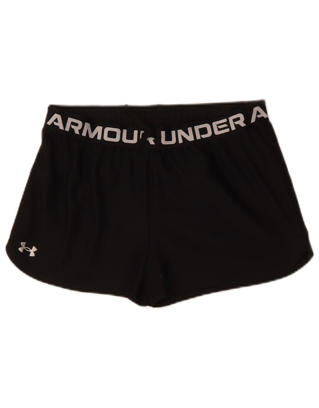 Спортивные шорты с графическим рисунком для девочек UNDER ARMOR, 13–14 лет, XL, черный полиэстер