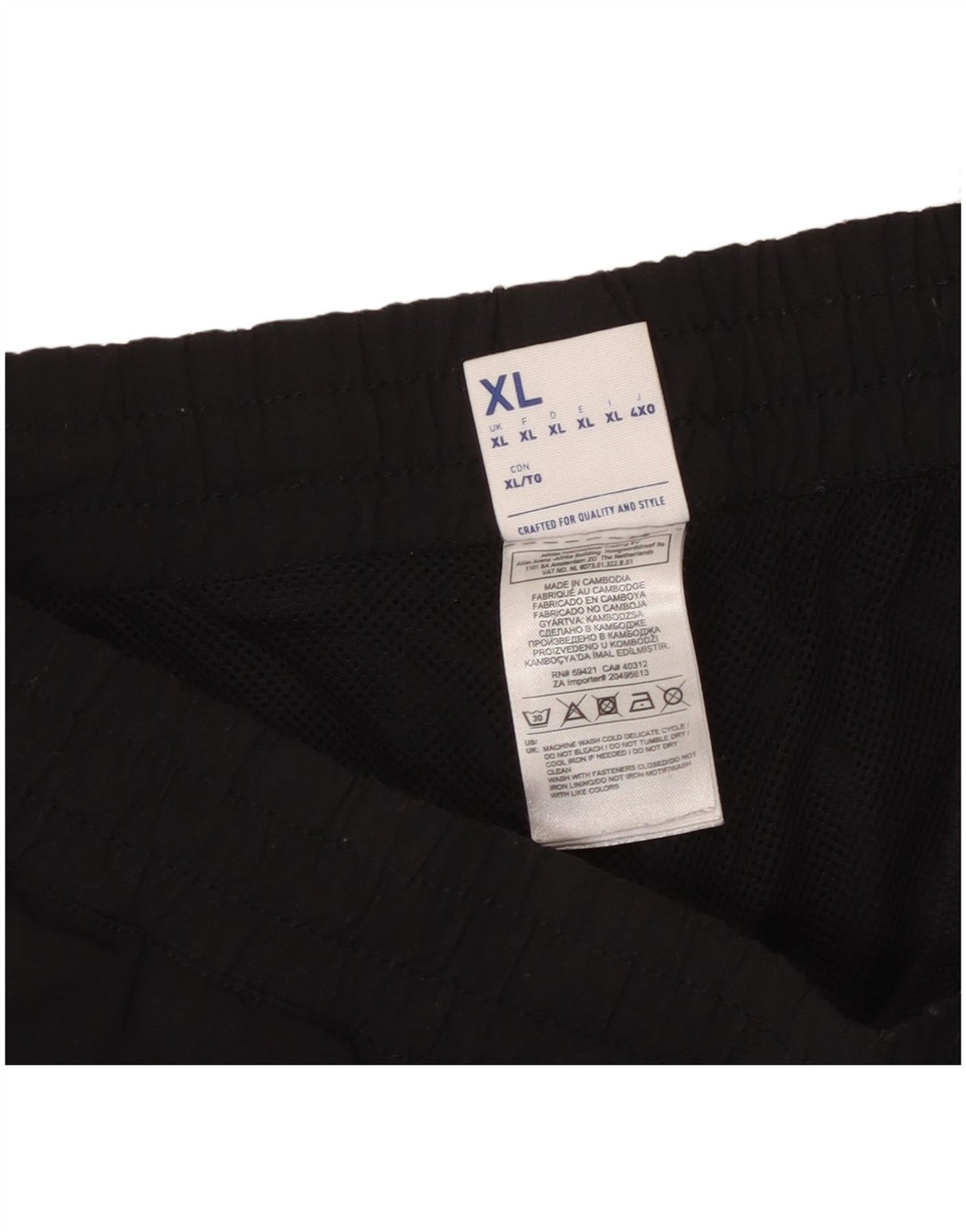 Мужские спортивные брюки Reebok Joggers XL, черные, полиэстер с цветными блоками
