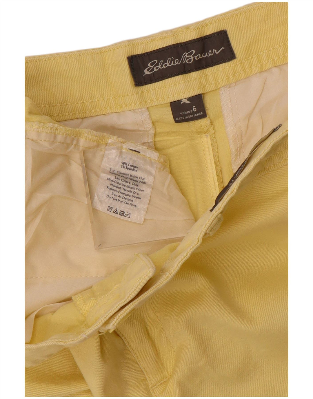 Женские шорты чинос EDDIE BAUER US 6 Medium W32 Желтый хлопок
