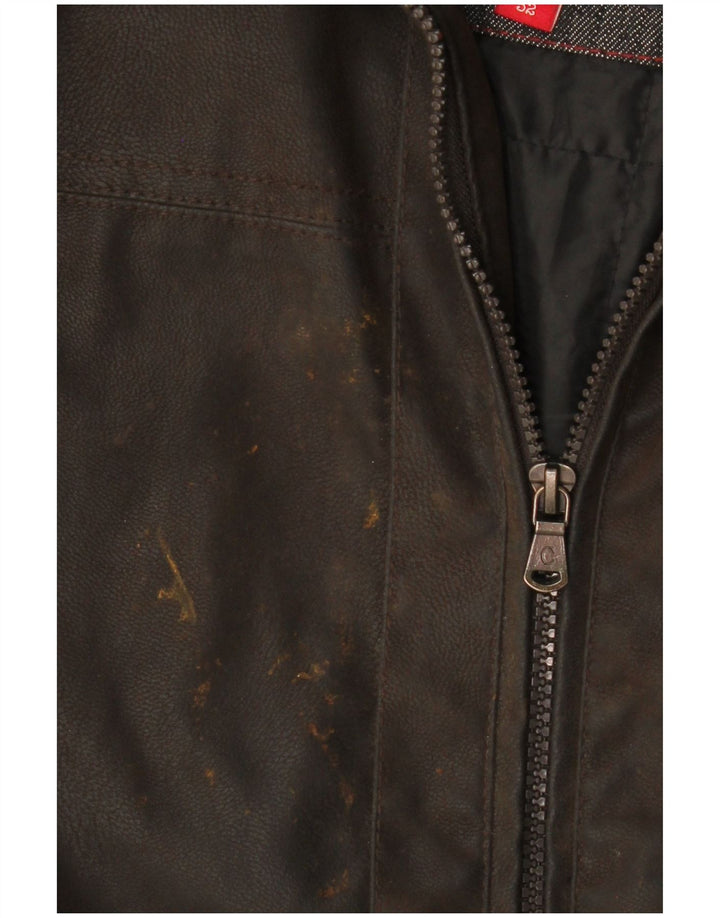 CANSON Мужская куртка из искусственной кожи EU 52 XL Коричневый полиэтилен