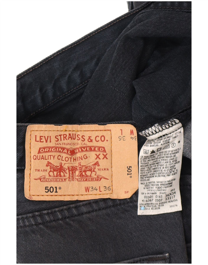 Мужские джинсовые шорты LEVI'S 501 W34, большие темно-синие, хлопок