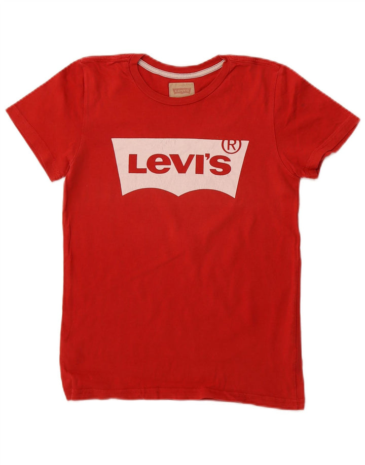 Футболка с рисунком Levi's для мальчиков 11-12 лет, красная