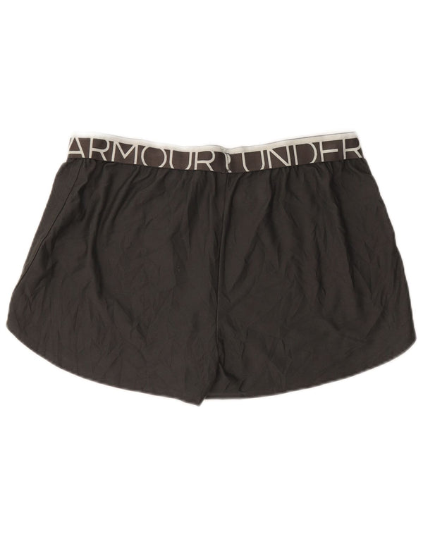 Under Armour Womens Heat Gear Graphic Sport Shorts UK 14 Large  Black