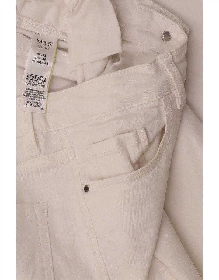 Женские укороченные джинсы Marks & Spencer UK 12 Medium W28 L23 Белый хлопок