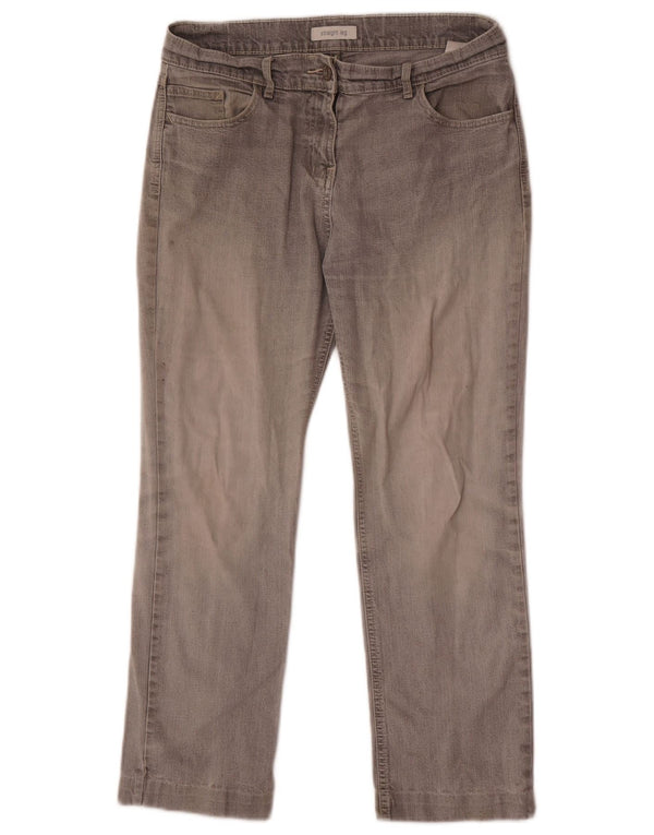 Женские прямые джинсы Marks & Spencer UK 12 Medium W30 L26 Серые хлопковые