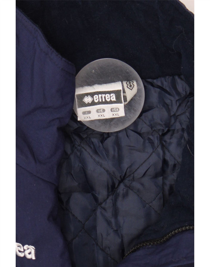 ERREA Mens Graphic Padded Coat UK 44 2XL Navy Blue Nylon