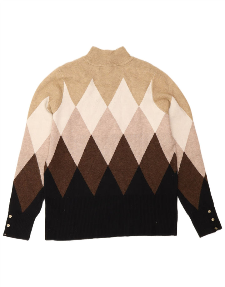 Женский джемпер с высоким воротником Marks & Spencer, Великобритания, 12, средний, разноцветный