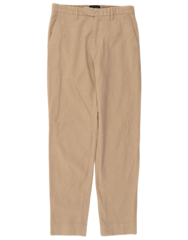 Женские прямые костюмные брюки Ted Baker W28 L29 бежевого цвета, хлопок