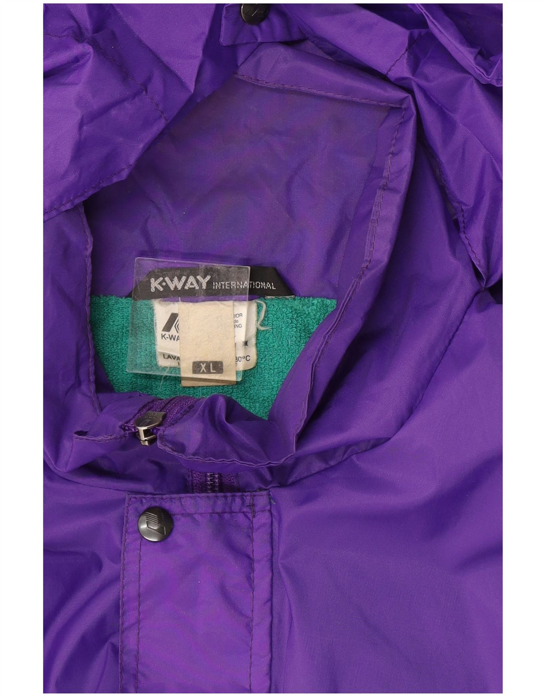 Мужская дождевик с капюшоном K-WAY UK 42 XL Фиолетовый полиамид