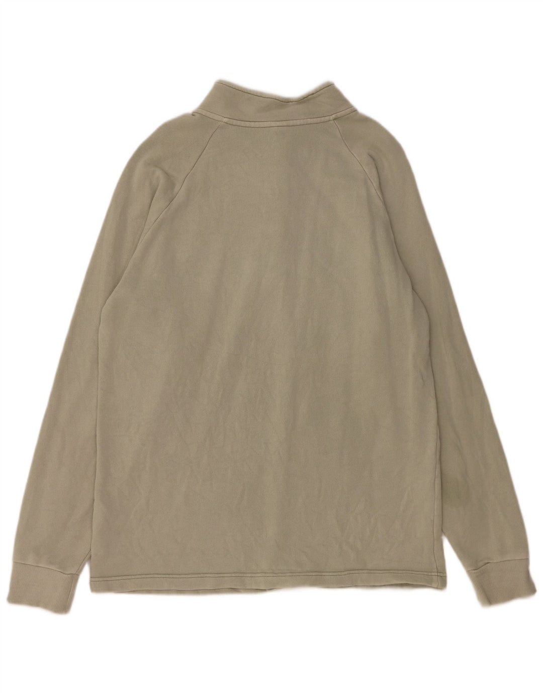 REEBOK Мужской свитшот с воротником на молнии, большой хлопковый джемпер цвета хаки