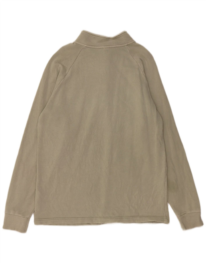 REEBOK Мужской свитшот с воротником на молнии, большой хлопковый джемпер цвета хаки