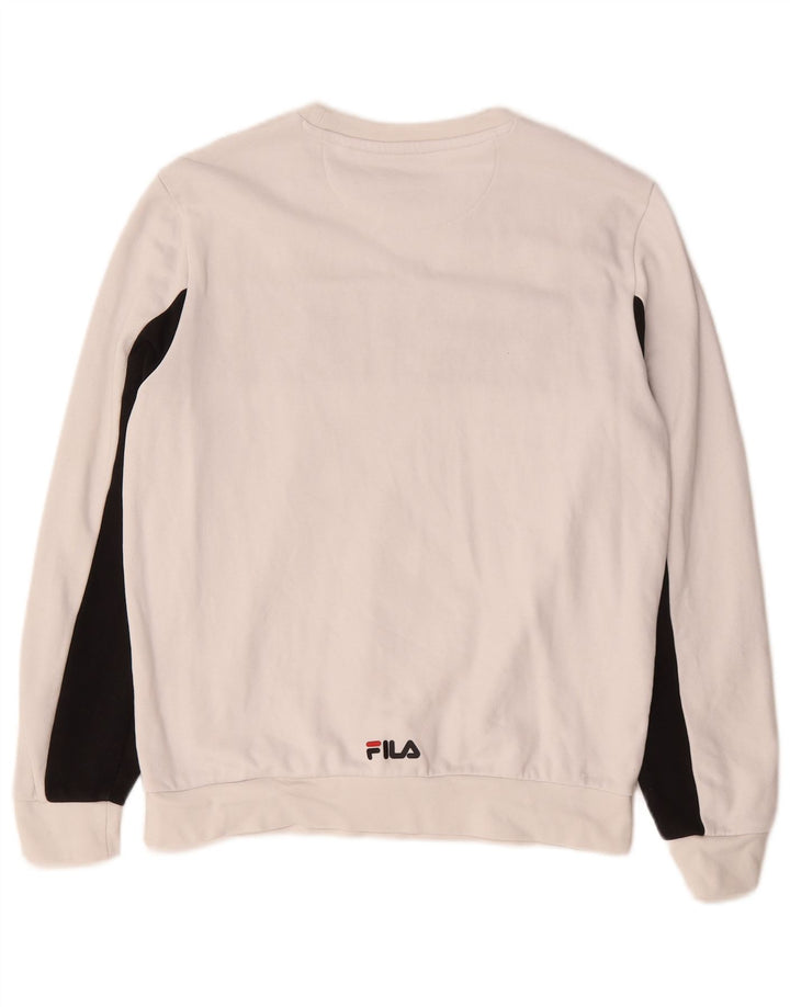Fila Мужской свитшот с графическим рисунком, маленький белый с цветными блоками
