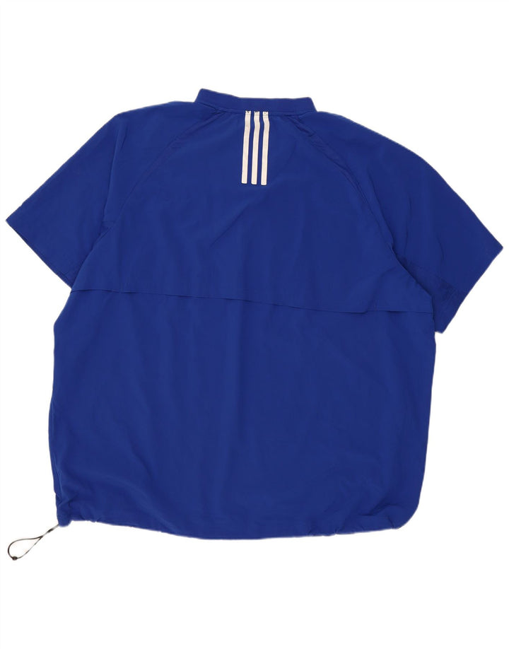 Мужской пуловер Adidas с коротким рукавом, спортивный костюм 3XL, синий полиэстер