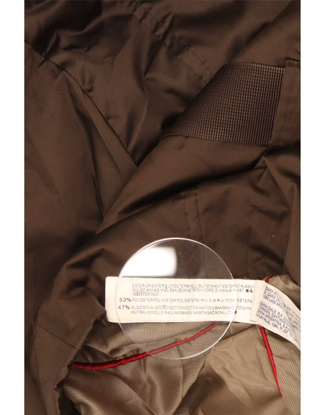 Женская стеганая куртка Zara UK 10, маленький коричневый полиэстер